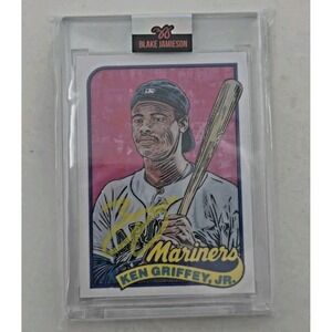 Topps Project 2020 Ken Griffey Jr. Artist Auto /14 Signed Blake Jamieson Yellow
